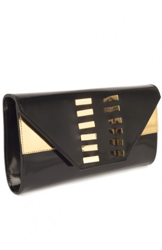 時尚黑色牛皮T包